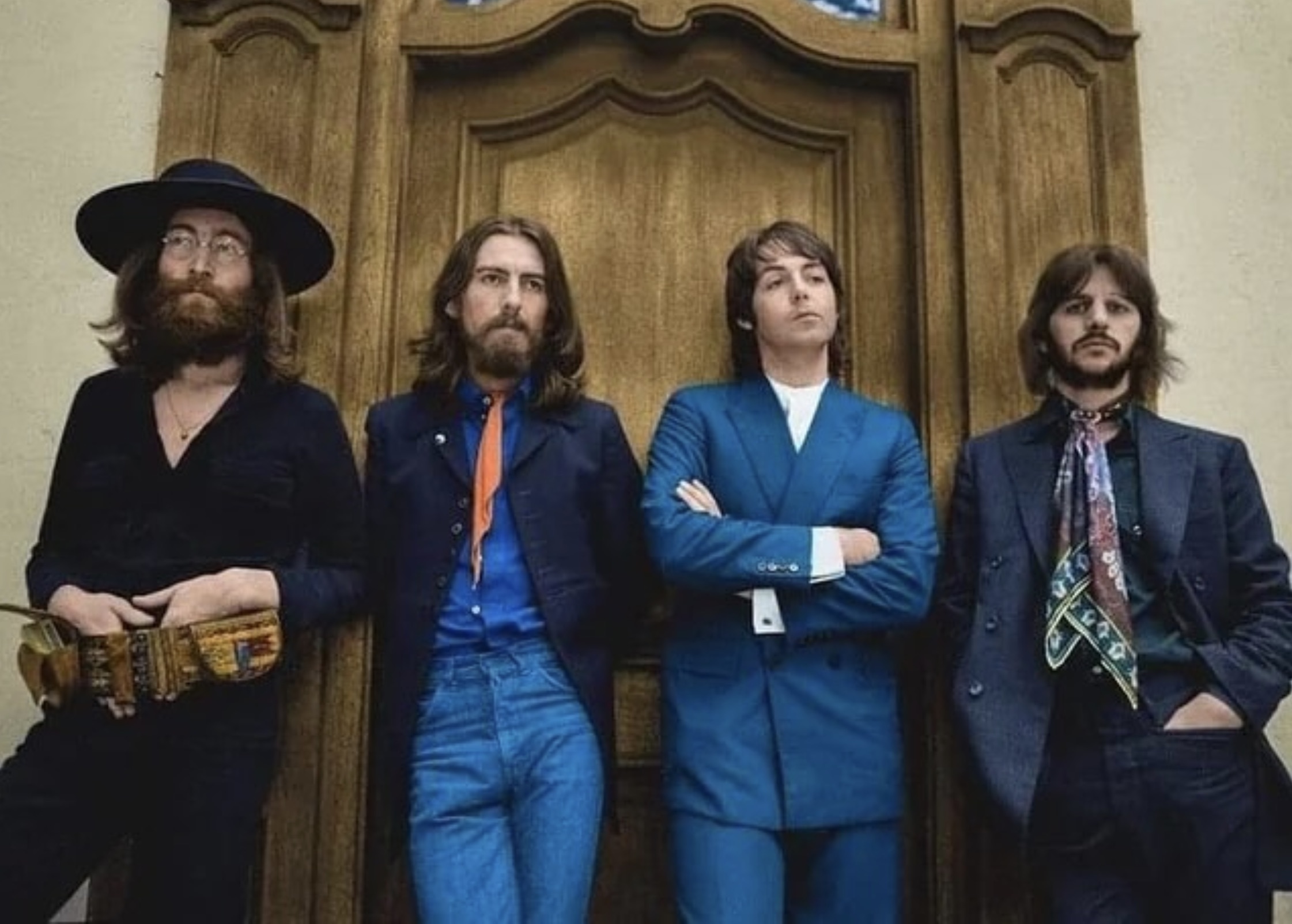 The Beatles during their last photoshoot 